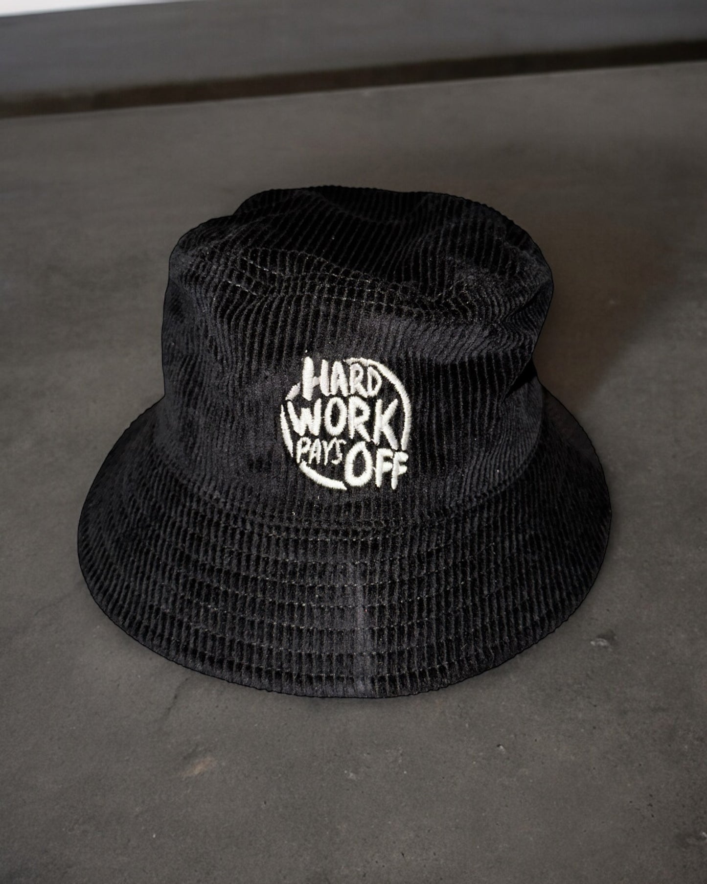 Black Corduroy Bucket Hat