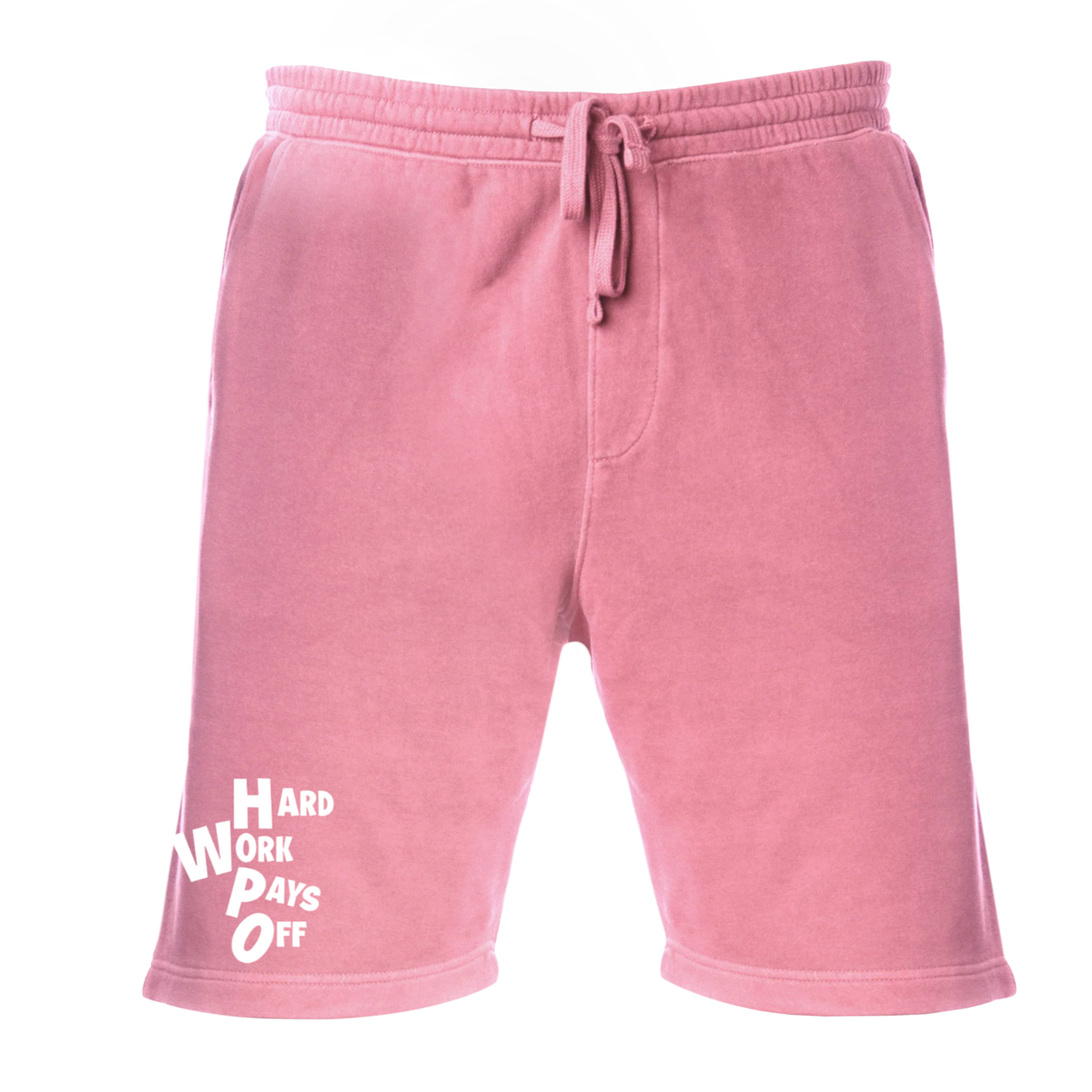 Rosé Shorts with Hard Work Pays Off Embroidery