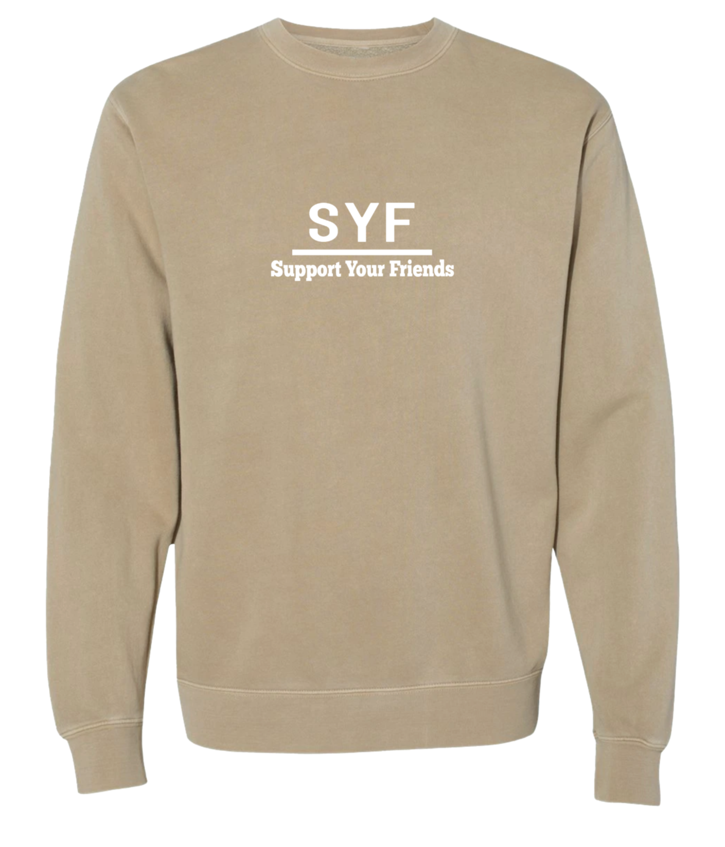 SYF Sandstone Crewneck Sweater – Hard Work Pays Off - Main Image