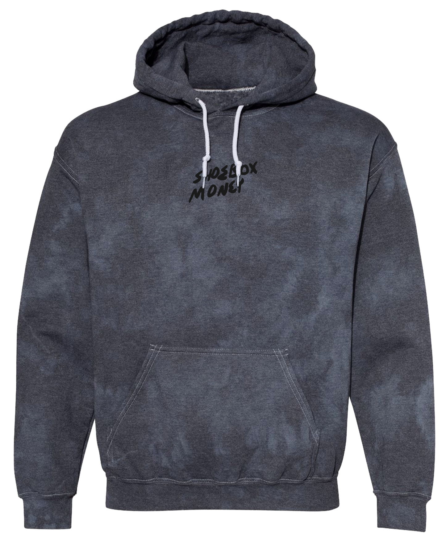 Shoebox Money Reflective Hoodie | Tie Dye Indigo
