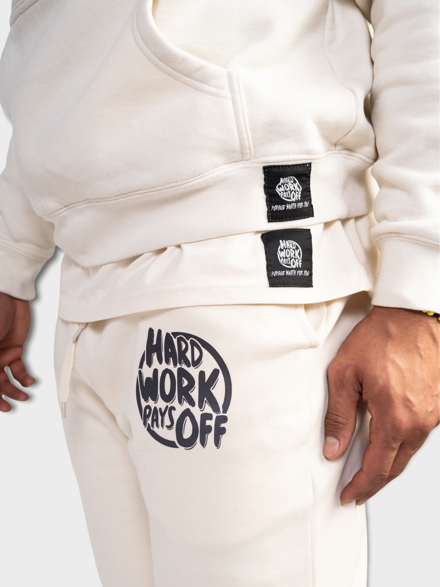 HWPO Chenille Patch Hoodie | Cream