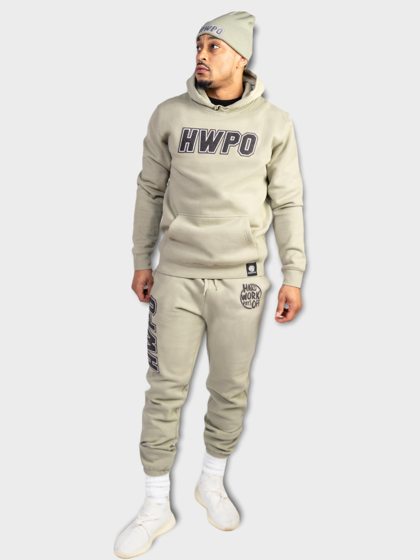 HWPO Chenille Patch Joggers | Sage Green