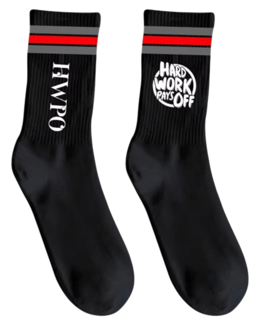 Hard Work Pays Off Socks in Black