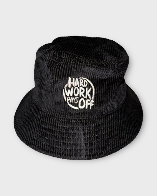 Black Corduroy Bucket Hat