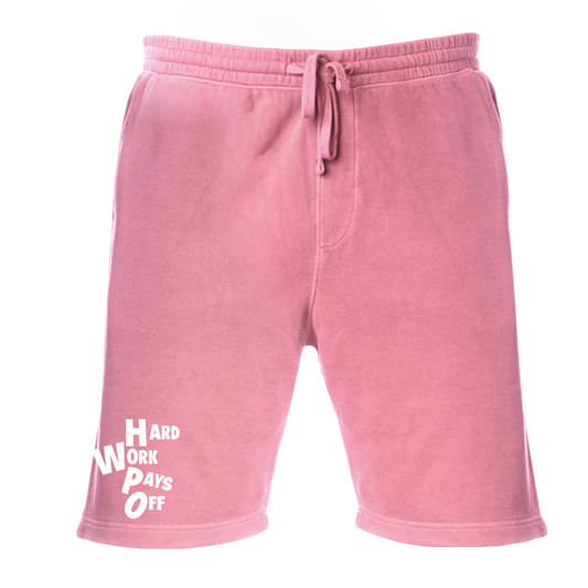 Rosé Shorts with Hard Work Pays Off Embroidery