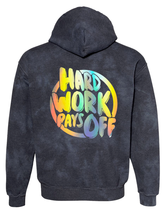 Shoebox Money Reflective Hoodie |  Tie Dye Indigo