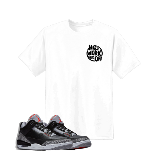 OG Tee White with Black Reflective Logo