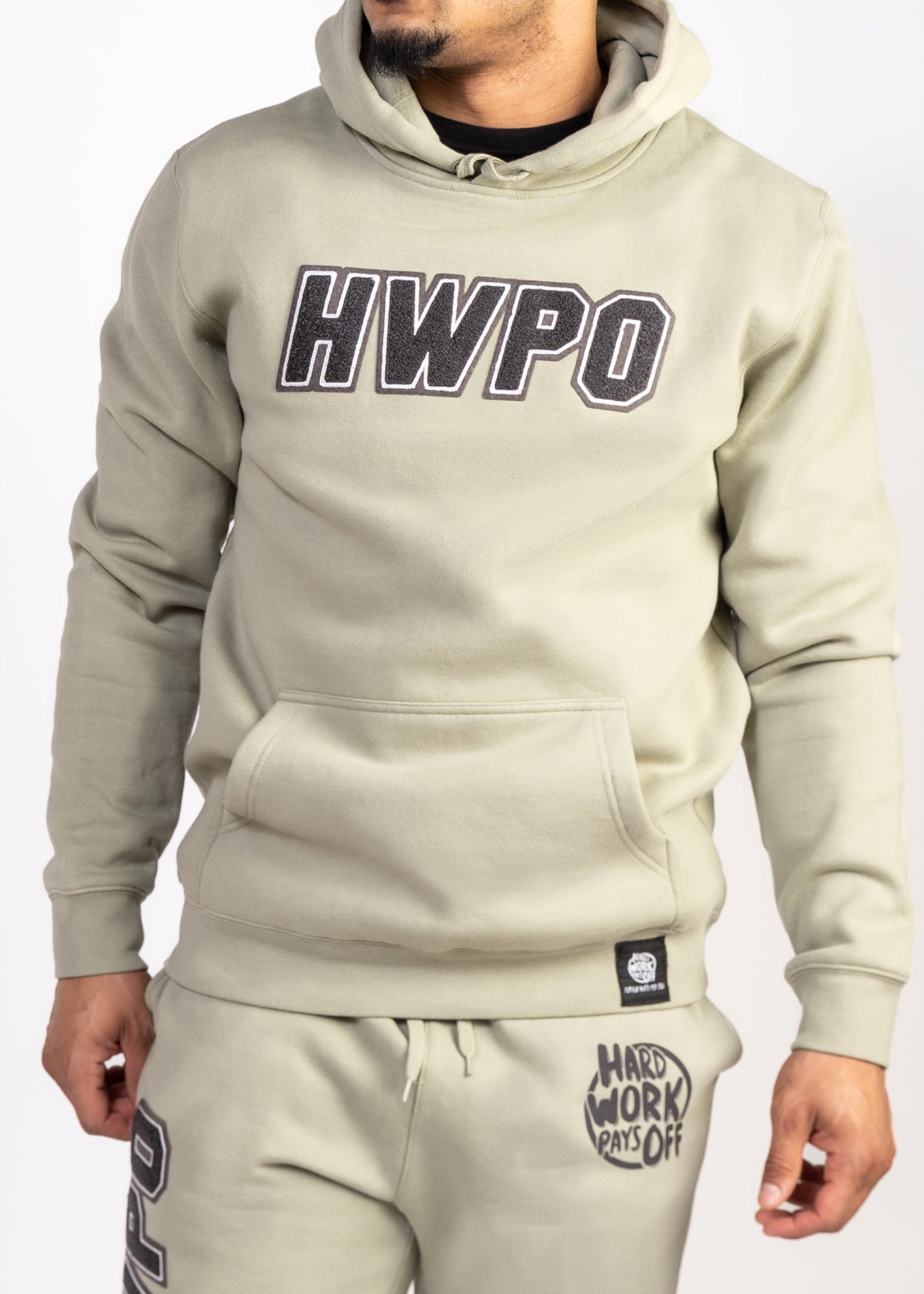 HWPO Chenille Patch Hoodie | Sage Green